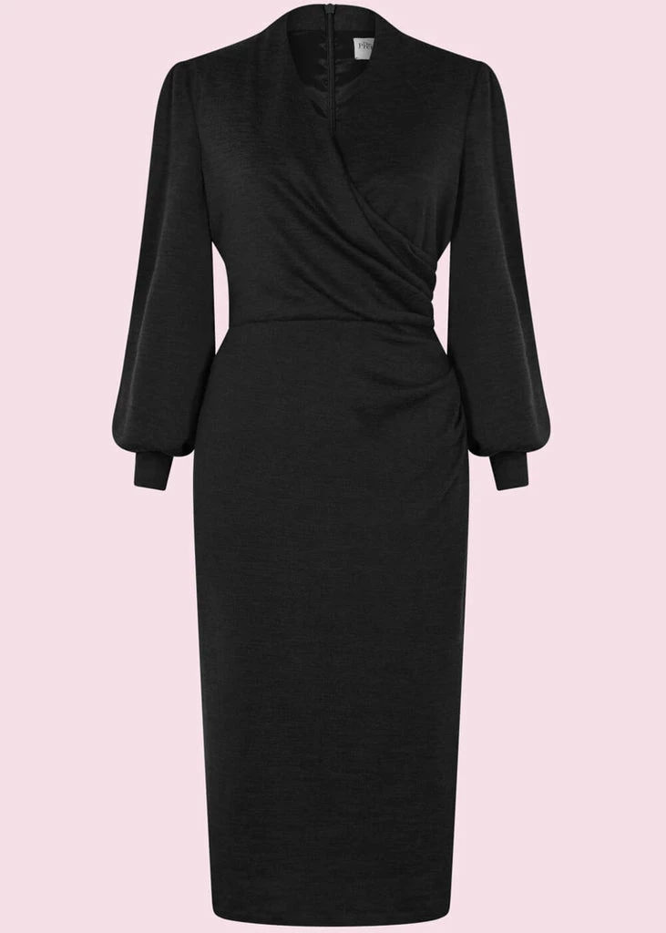 Pretty Dress Company Jenson 50's Pencil Dress Black 3 Pretty Dress Company Jenson 50's Pencil Dress Black