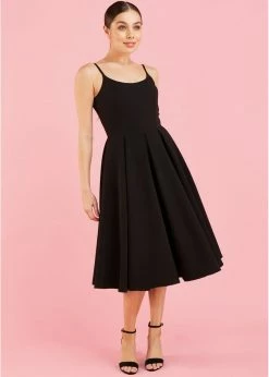 Pretty Dress Company Priscilla 50's Swing Dress Black -Smashed Lemons shop pretty dress company priscilla swing dress blk 3 1024x1024