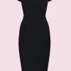 Pretty Dress Company Temptress 50's Pencil Dress Black