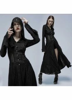 Punk Rave Sense Of Mystery Dress Coat Black