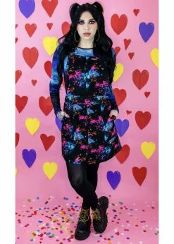 Run And Fly Galaxy 60's Pinafore Dress Black -Smashed Lemons shop run and fly JM1990 galaxy pinafore dress blk 1 76b05b0f 3f6f 490d ac55 457bac255e68 1024x1024