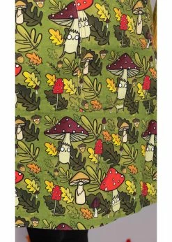 Run & Fly Katie Abey Mushroom Pinafore 60's Dress Green -Smashed Lemons shop run and fly JM2037 mushroom pinafore grn 4 1024x1024