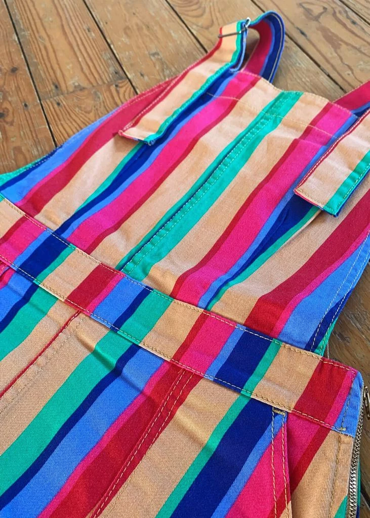 Run & Fly Rainbow Colours Pinafore 60's Dress Multi 4 Run & Fly Rainbow Colours Pinafore 60's Dress Multi - Image 2