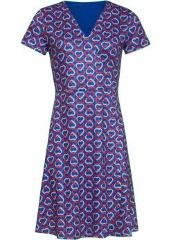 Smashed Lemon Power Of Love 60's A-Line Dress Blue Red
