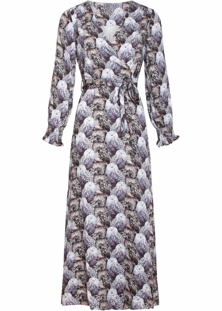 Smashed Lemon Snow Owl 70's Maxi Dress Grey 3 Smashed Lemon Snow Owl 70's Maxi Dress Grey