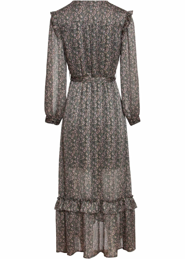 Smashed Lemon Esmeralda 70's Maxi Dress Black Pink 6 Smashed Lemon Esmeralda 70's Maxi Dress Black Pink - Image 4