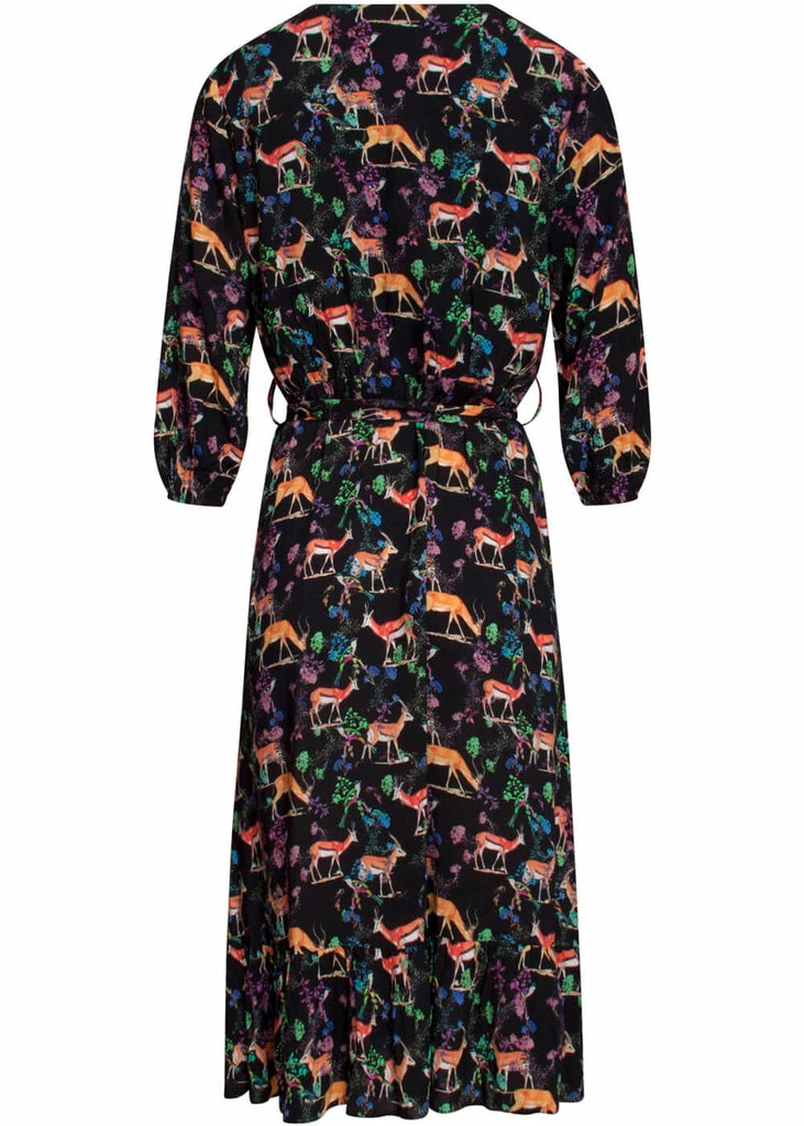 Smashed Lemon Forest Deer 70's A-Line Dress Multi 8 Smashed Lemon Forest Deer 70's A-Line Dress Multi - Image 6