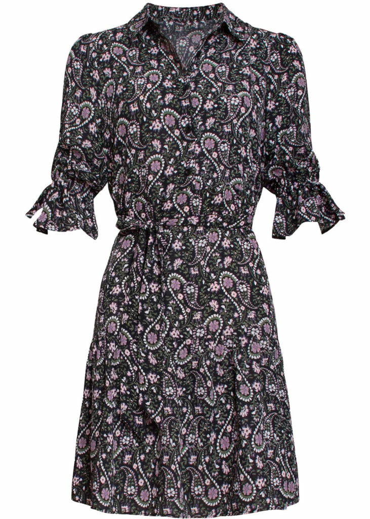 Smashed Lemon Storybook 70's Dress Black 3 Smashed Lemon Storybook 70's Dress Black