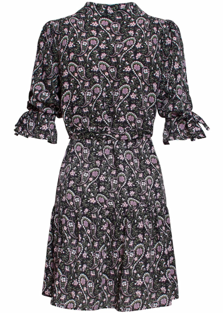 Smashed Lemon Storybook 70's Dress Black 8 Smashed Lemon Storybook 70's Dress Black - Image 6