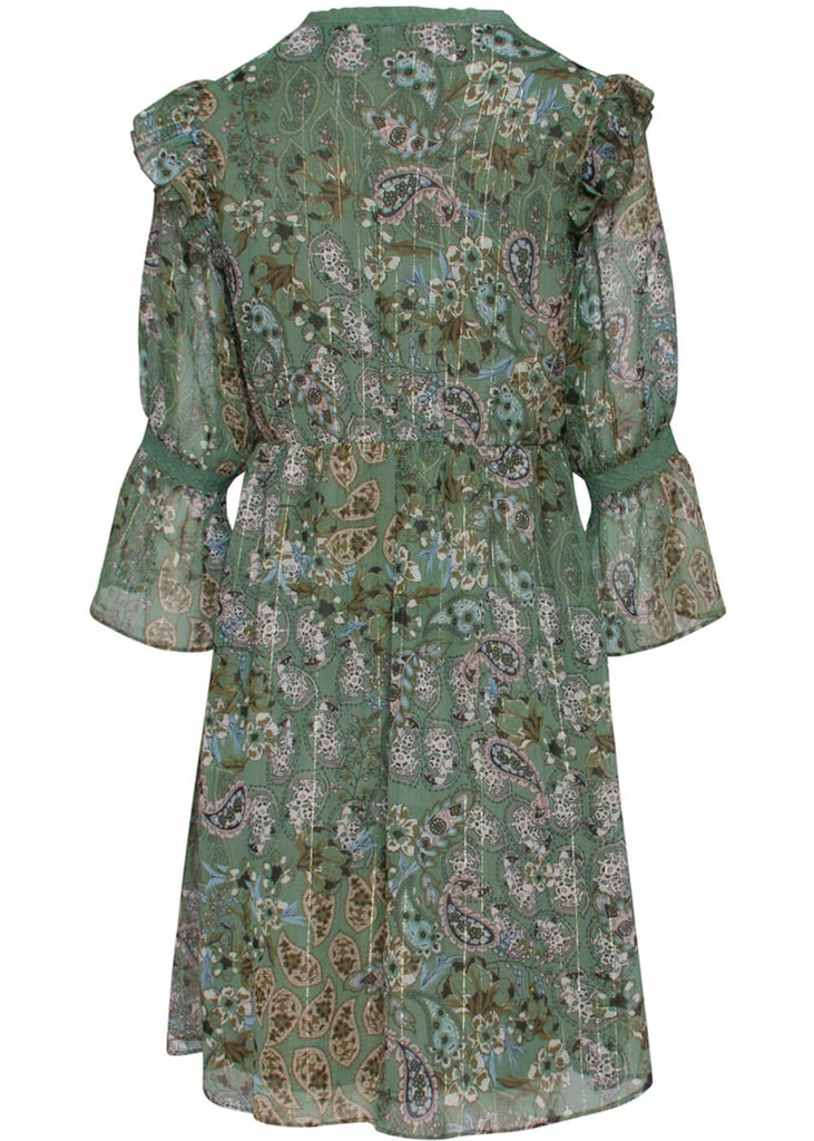 Smashed Lemon Indian Summer 70's Dress Green 4 Smashed Lemon Indian Summer 70's Dress Green - Image 2