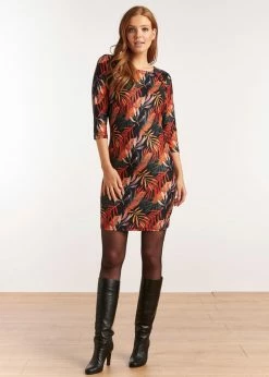 Smashed Lemon Autumn Feather 60's Pencil Dress -Smashed Lemons shop smashed lemon 22623 autumn feather pencil dress blk 2 61010fa7 d136 477e 9837 cea67a43ee15 1024x1024