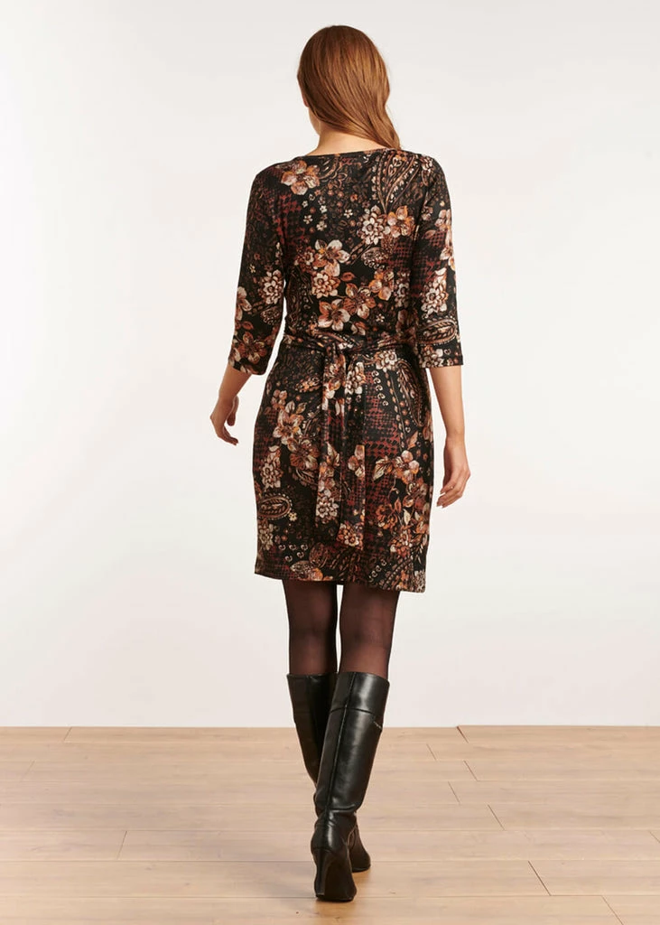 Smashed Lemon Rustic Floral 60's Pencil Dress Multi 7 Smashed Lemon Rustic Floral 60's Pencil Dress Multi - Image 5