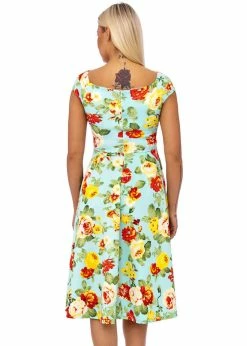 Succubus Suzie Floral 50's Swing Dress Mint -Smashed Lemons shop succubus EP2304 suzie dress mint 1 632eb9ab 9334 46b2 8384 2b662658dacd 1024x1024