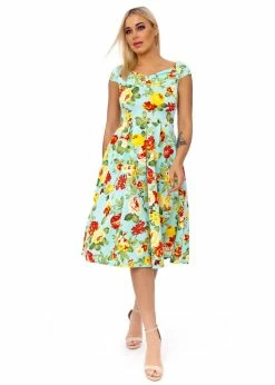 Succubus Suzie Floral 50's Swing Dress Mint -Smashed Lemons shop succubus EP2304 suzie dress mint 3 4777d498 3e11 4bb9 b338 a089a2d2e158 1024x1024