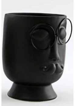 Temerity Jones Monochrome Man Planter Black