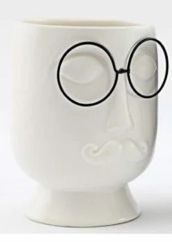 Temerity Jones Monochrome Man Planter White