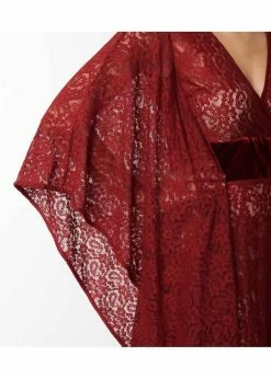 Unique Vintage Desmond Floral Lace 70's Kaftan Dress Burgundy -Smashed Lemons shop unique vintage K1350WD0 desmond floral lace caftan dress bur 5 cd34ae0c bb2d 4a00 9a23 b1a3ce1c00b5 1024x1024