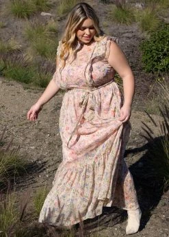 Unique Vintage Beauty Queen Floral 70's Maxi Dress Pink Pastel 10 Unique Vintage Beauty Queen Floral 70's Maxi Dress Pink Pastel -Smashed Lemons shop unique vintage K1571WD0 beauty queen maxi dress pnk past 0 1024x1024