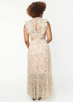 Unique Vintage Beauty Queen Floral 70's Maxi Dress Pink Pastel 13 Unique Vintage Beauty Queen Floral 70's Maxi Dress Pink Pastel -Smashed Lemons shop unique vintage K1571WD0 beauty queen maxi dress pnk past 4 1024x1024