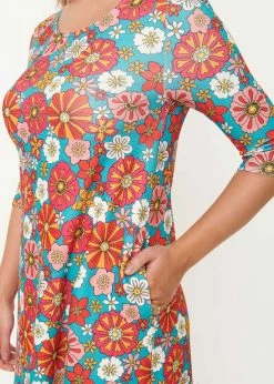 Unique Vintage Smak Parlour Cosmic Floral 60's Shift Dress Teal Pink -Smashed Lemons shop unique vintage SP039KD2 sp cosmic floral dress teal pink 7 714ce217 156b 4c0f a5b1 8ba49e632b1b 1024x1024