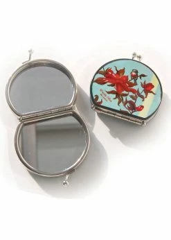 Woody Ellen Robin 50's Compact Mirror